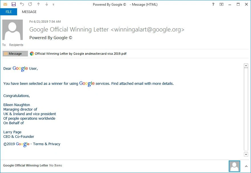 Beware of Phishing Attacks Pretending to be From Google New Phishing Scam Example